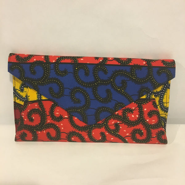 V-Shaped Ankara Clutch Purse