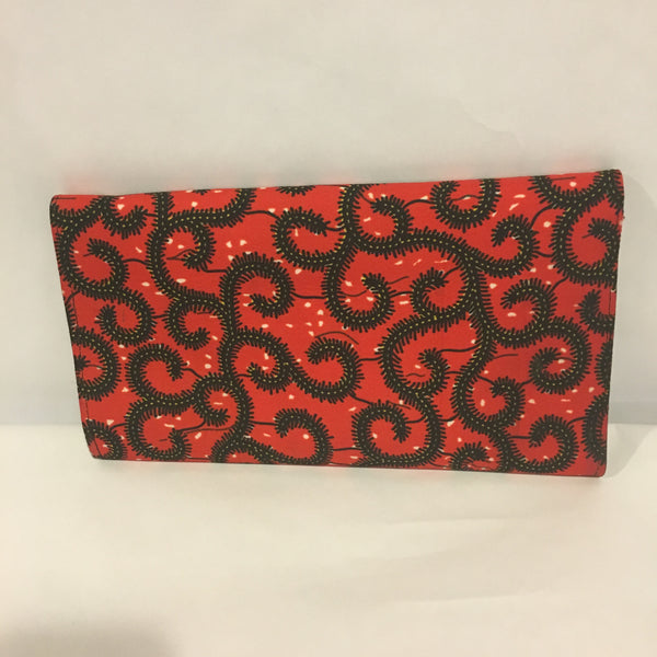 V-Shaped Ankara Clutch Purse