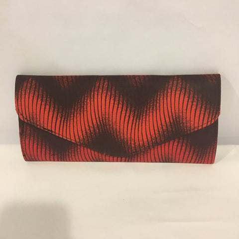 V-Shaped Ankara Clutch Purse