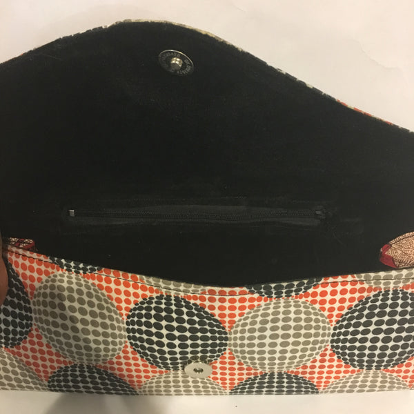 V-Shaped Ankara Clutch Purse
